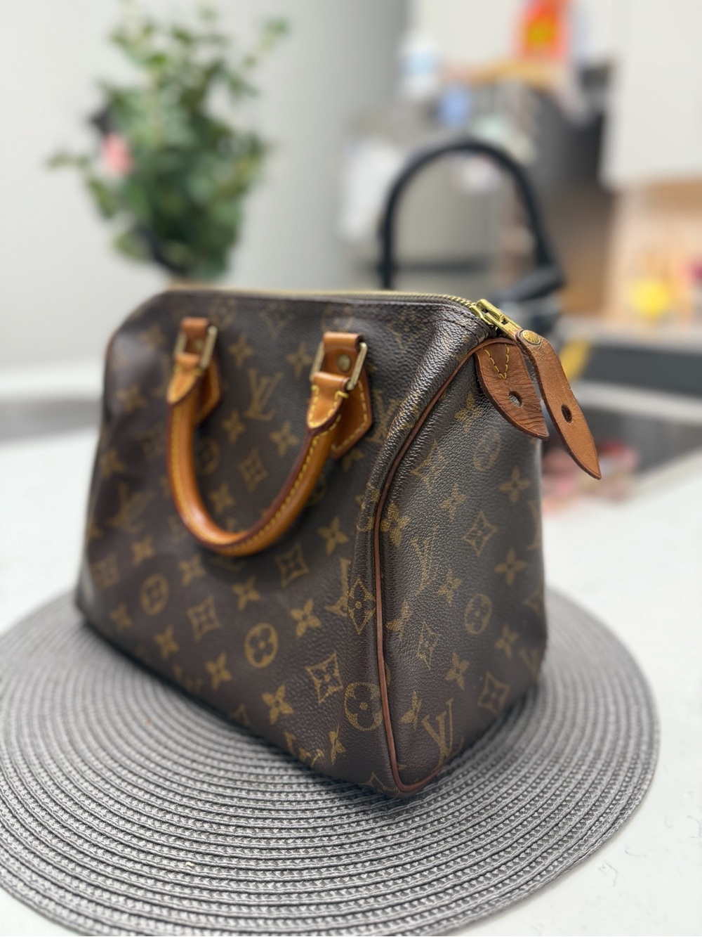 Louis Vuitton Brown Monogram Speedy 25 Vintage.
